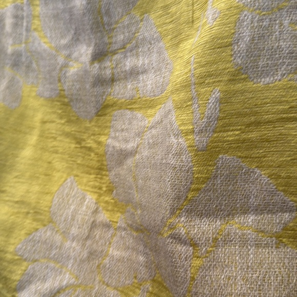 Zara Yellow Cream Mini burlap mini Skirt - Picture 7 of 10